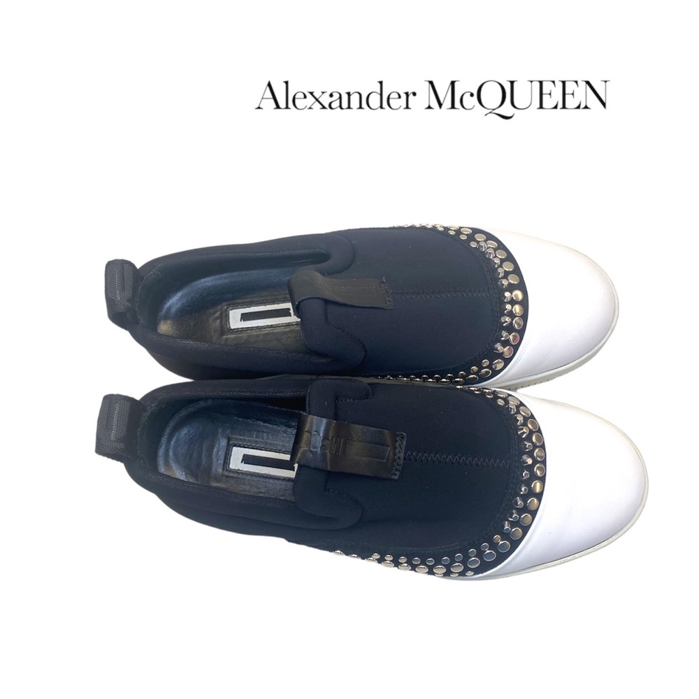 McQ by Alexander McQueen Loafers Slippers Studded Slip-Ons Size EU 39 AU 8 + bag - Picture 12 of 14